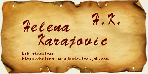 Helena Karajović vizit kartica